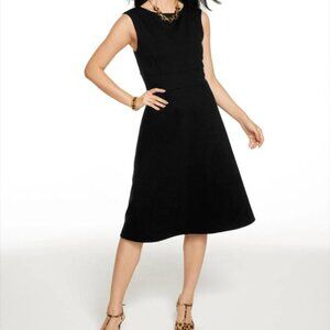 Talbots Irish Linen, Black Classic Dress, Sleeveless Fully Lined Size Petite 2